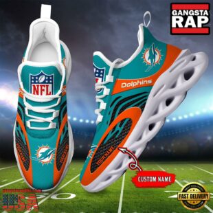 NFL Miami Dolphins Custom Max Soul Shoes