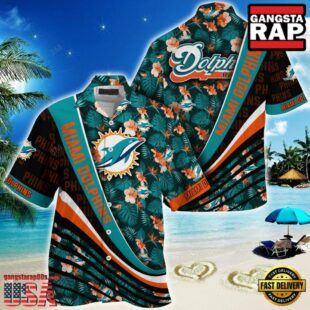 NFL Miami Dolphins Summer Hawaii Shirt With Tropical Flower Pattern