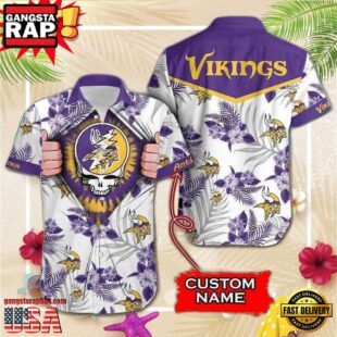 NFL Minnesota Vikings Grateful Dead Personalized Unisex Hawaiian Shirt