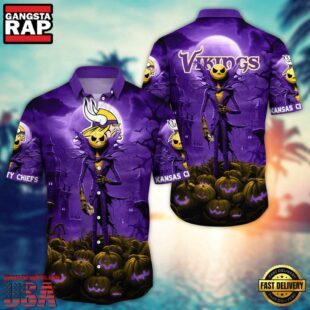 NFL Minnesota Vikings Halloween Jack Hawaiian Shirt