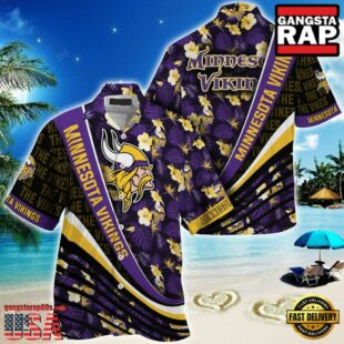 NFL Minnesota Vikings Summer Hawaii Shirt With Tropical Flower Pattern