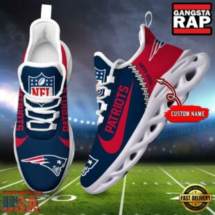 NFL New England Patriots Custom Name Max Soul Shoes Gift For Fans