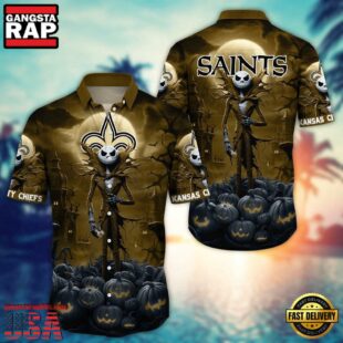 NFL New Orleans Saints Halloween Jack Hawaiian Shirt