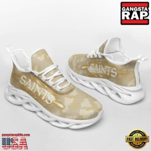 NFL New Orleans Saints Knitted Camouflage Sport Team Max Soul Shoes