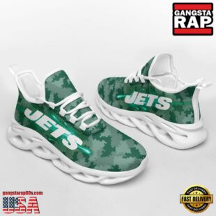 NFL New York Jets Knitted Camouflage Sport Team Max Soul Shoes