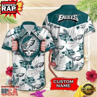 NFL Philadelphia Eagles Grateful Dead Personalized Unisex Hawaiian Shirt