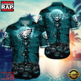 NFL Philadelphia Eagles Halloween Jack Hawaiian Shirt