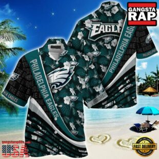 NFL Philadelphia Eagles Summer Hawaii Shirt With Tropical Flower Pattern