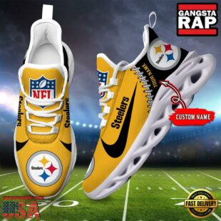 NFL Pittsburgh Steelers Custom Name Max Soul Shoes Gift For Fans