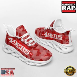 NFL San Francisco 49ers Knitted Camouflage Sport Team Max Soul Shoes