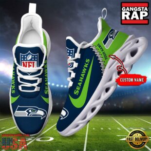 NFL Seattle Seahawks Custom Name Max Soul Shoes Gift For Fans