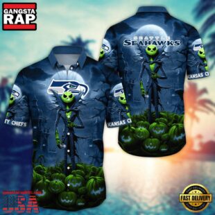 NFL Seattle Seahawks Halloween Jack Hawaiian Shirt