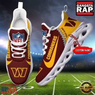 NFL Washington Commanders Custom Name Max Soul Shoes Gift For Fans