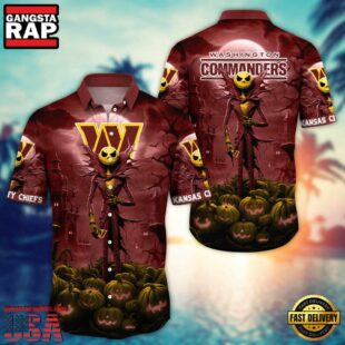 NFL Washington Commanders Halloween Jack Hawaiian Shirt