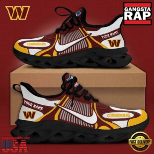 NFL Washington redskins Blue White Stripes Logo Custom Clunky Max Soul Shoes