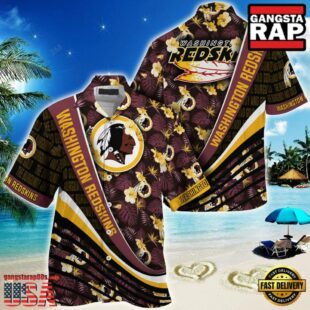 NFL Washington Redskins Summer Hawaii Shirt With Tropical Flower Pattern