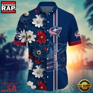 NHL Columbus Blue Jackets Hawaiian Shirt