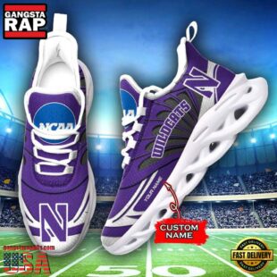 Northwestern Wildcats NCAA Custom Max Soul Shoes Sneakers