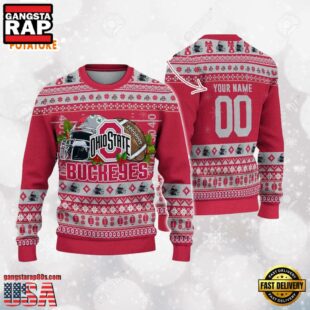 Ohio State Buckeyes Logo Football NCAA Ugly Christmas Sweater