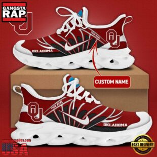 Oklahoma Sooners Team Logo Custom Max Soul Shoes