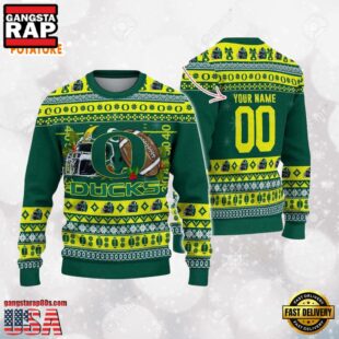 Oregon Ducks Logo Football NCAA Ugly Christmas Sweater