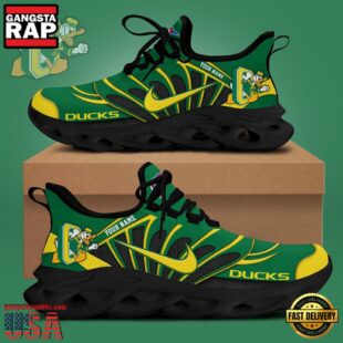 Oregon Ducks Mascot Logo Custom Max Soul Shoes