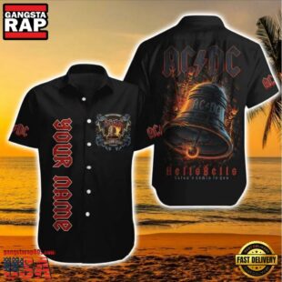 Personalized ACDC Rock Band Hell's Bells Tribute Hawaiian Shirt