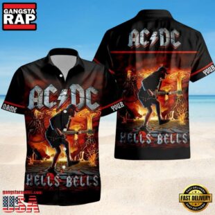 Personalized ACDC Rock Band Hells Bells Tropical Hawaiian Shirt