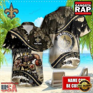 Personalized New Orleans Saints NFL Mascot Hawaiian Shirt