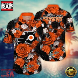 Philadelphia Flyers NHL Mens Hawaiian Shirt