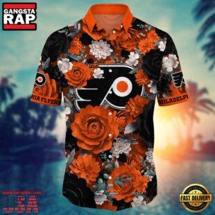 Philadelphia Flyers NHL Mens Hawaiian Shirt