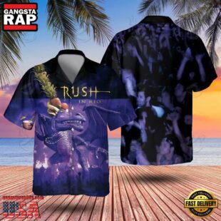 Rush Rock Band Great In Rio Hawaiian Shirt