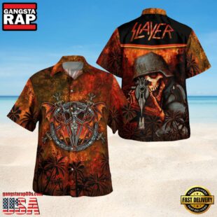 Slayer Music Band Hellfire Reaper 3D Print Hawaiian Shirt