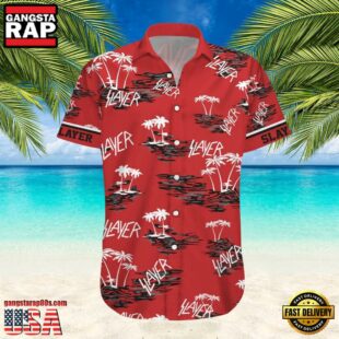 Slayer Music Band Red Island Theme 3D Print Hawaiian Shirt