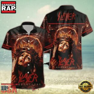 Slayer Music Band Relentless Crown 3D Print Hawaiian Shirt