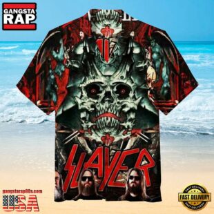 Slayer Music Band Skull Legion 3D Print Hawaiian Shirt