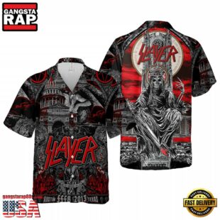 Slayer Music Band Throne of Darkness 3D Print Hawaiian Shirt