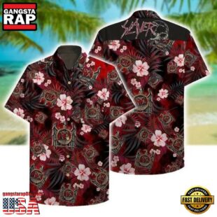 Slayer Music Band Tropical Reign 3D Print Hawaiian Shirt