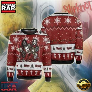 Slipknot 3D Print Red Color Christmas Ugly Sweater