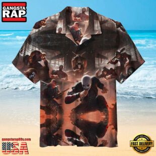 Slipknot Rock Band Action Scene Summer Hawaiian Shirt