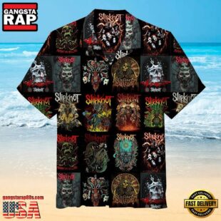 Slipknot Rock Band Album Art Collage Summer Hawaiian Shirt