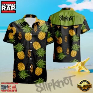 Slipknot Rock Band Band Green Pineapple Summer Hawaiian Shirt