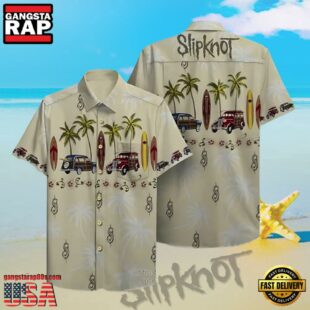 Slipknot Rock Band Car Palm Tree Summer Hawaiian Shirt