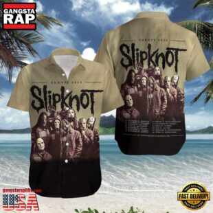 Slipknot Rock Band Europe Tour 2025 Summer Hawaiian Shirt