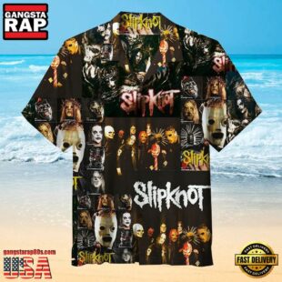 Slipknot Rock Band Iconic Masks Collage Summer Hawaiian Shirt