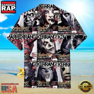 Slipknot Rock Band Kerrang Magazine Cover Summer Hawaiian Shirt