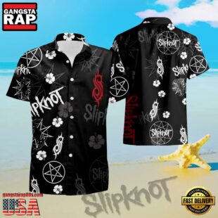 Slipknot Rock Band logo Flower Hawaiian Aloha Shirts