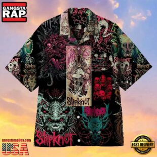 Slipknot Rock Band Psychedelic Album Art Summer Hawaiian Shirt