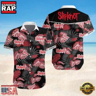 Slipknot Rock Band Red Leaves Metal Summer Hawaiian Shirt