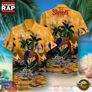 Slipknot Rock Band Tropical Parrot Vibes Summer Hawaiian Shirt